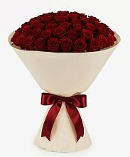 Букет 101 Бордовая роза Блэк Бакарра в поселке имени Цюрупы