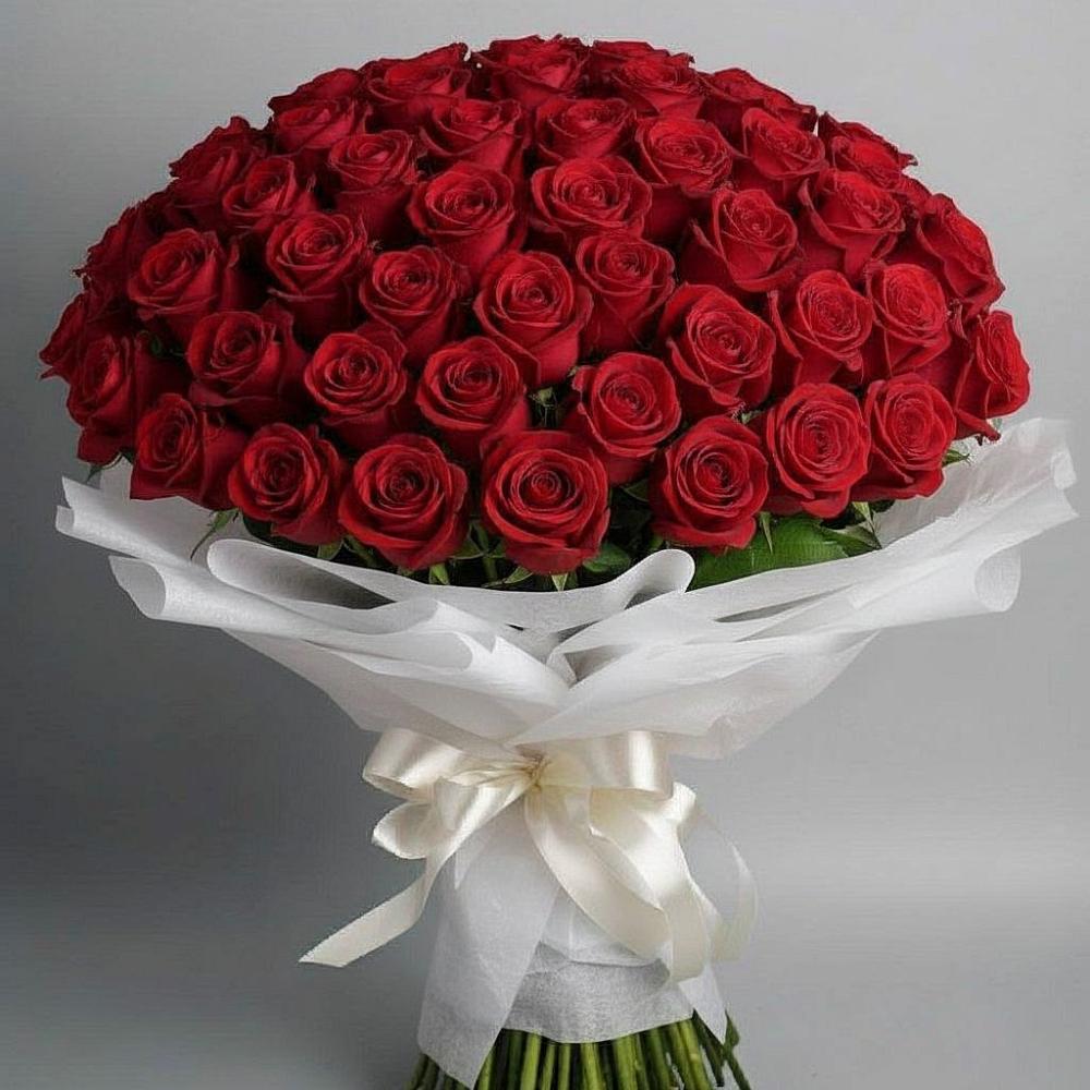 101 Красная роза Блэк Мэджик в поселке имени Цюрупы Букет 101 Красная роза Блэк Мэджик в поселке имени Цюрупы