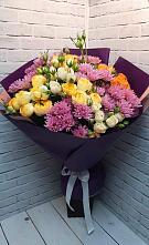 Букет цветов из:  Хризантемы и Розы #REPLACE_PRED# поселке имени Цюрупы