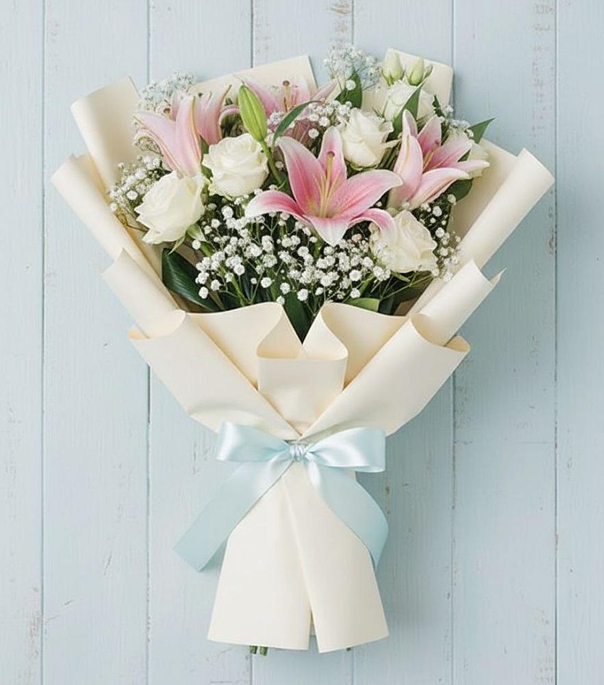 Букет Лилии в поселке имени Цюрупы Букет цветов из: Лилии в поселке имени Цюрупы