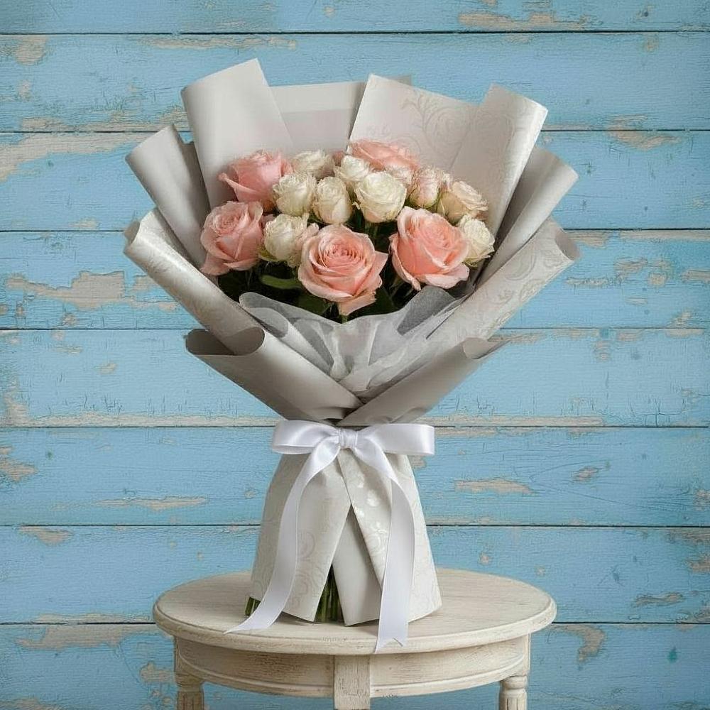 Букет цветов из: Розы в поселке имени Цюрупы