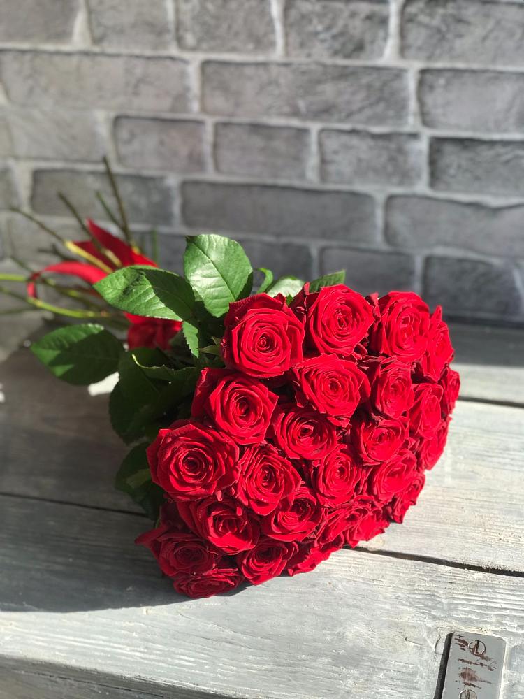 Букет Красные розы Фридом в поселке имени Цюрупы