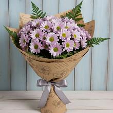 Букет цветов из:  Хризантемы в поселке имени Цюрупы