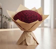 Букет 101 Красная роза в поселке имени Цюрупы