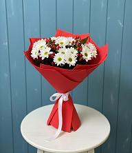 Букет цветов из:  Хризантемы в поселке имени Цюрупы