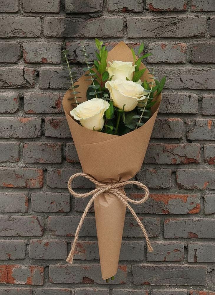 Букет из 3 роз в поселке имени Цюрупы Букет цветов из: Розы в поселке имени Цюрупы