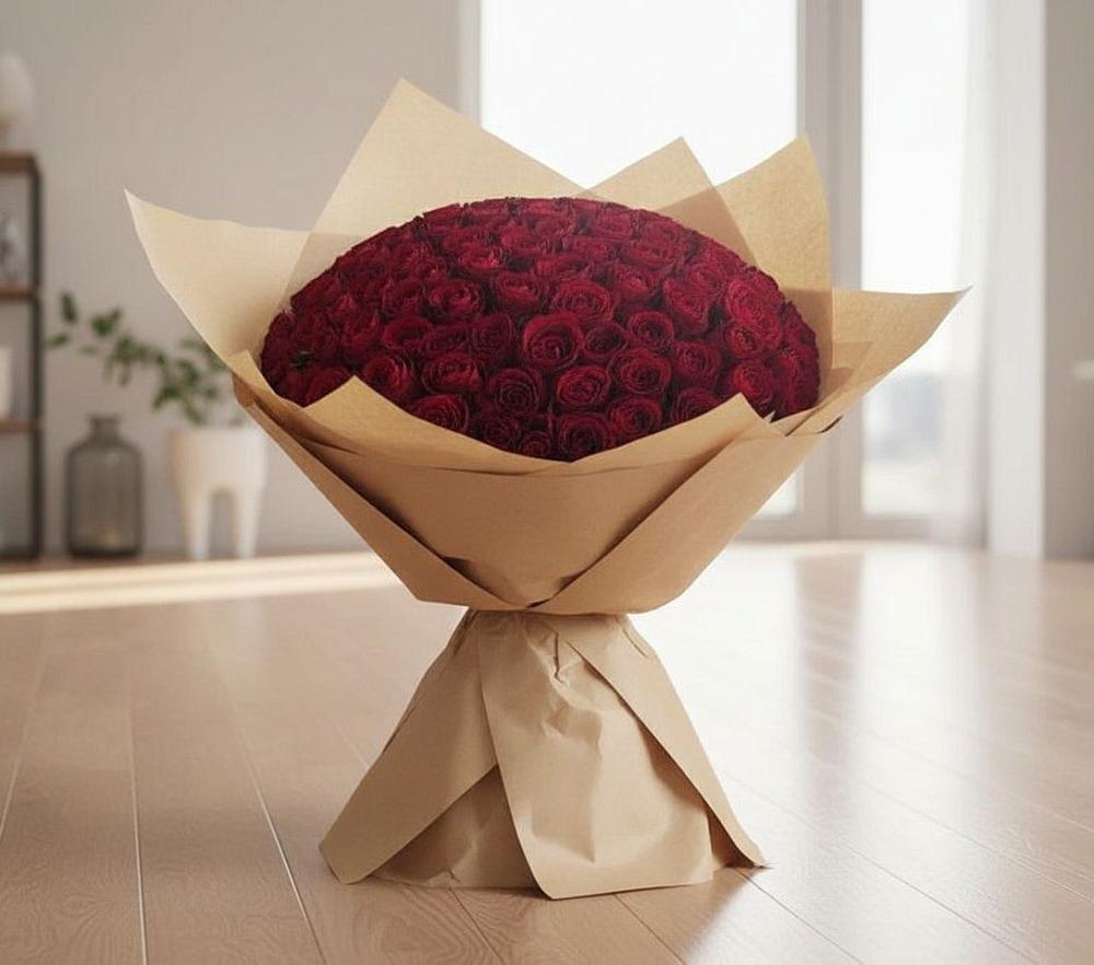 101 Красная роза в поселке имени Цюрупы Букет 101 Красная роза в поселке имени Цюрупы
