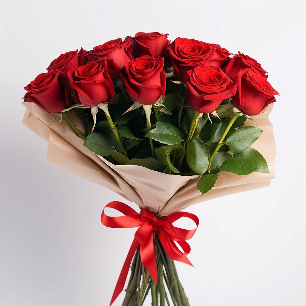11 Красных роз Эдлесс Лав в поселке имени Цюрупы Букет 11 Красных роз Эдлесс Лав в поселке имени Цюрупы